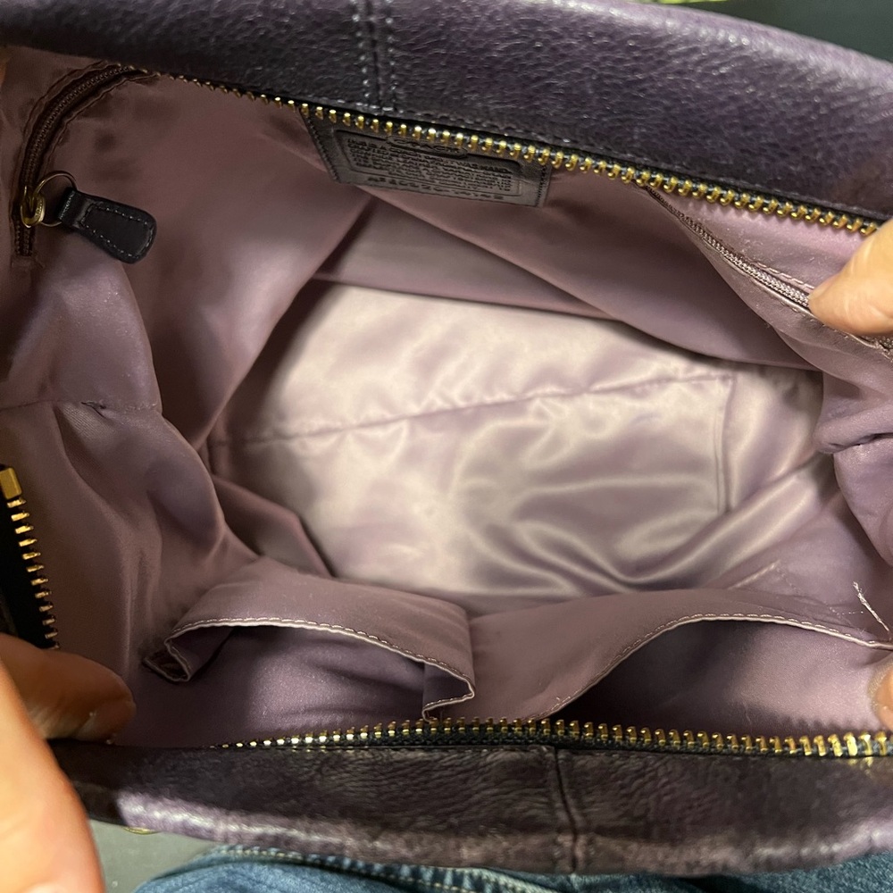 Coach E0920-14142 Brooke Hobo in Eggplant with Brass Hardware - Picture 8 of 9